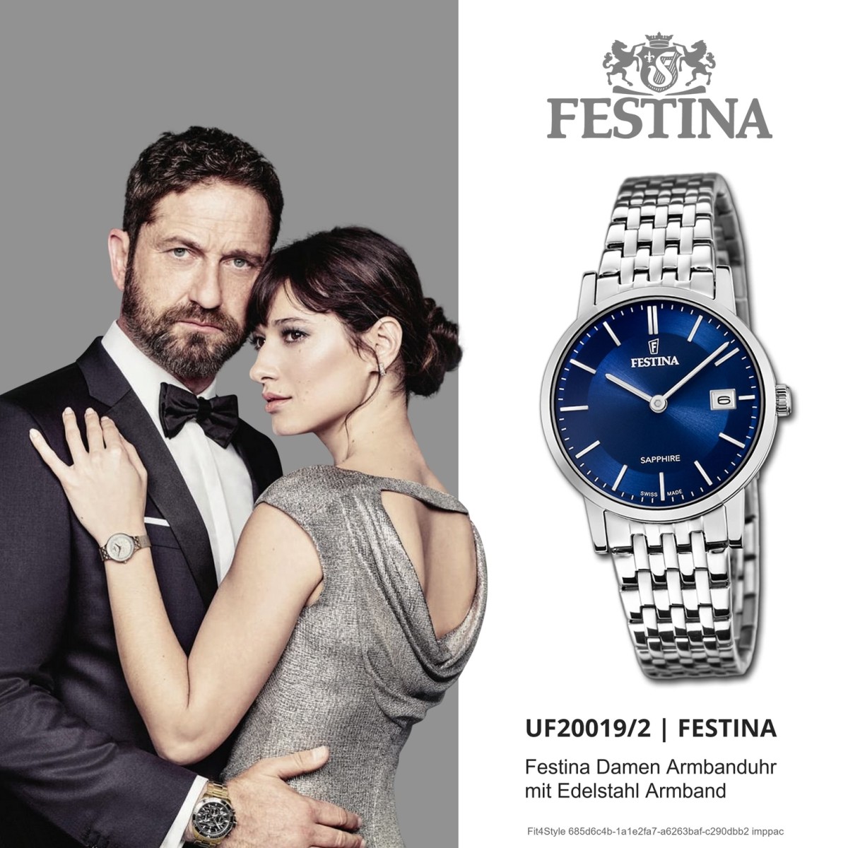 Festina Damenuhr Swiss Made Armbanduhr Edelstahl silber UF20019/2 | Schweizer Uhren