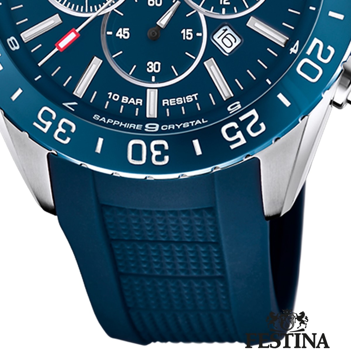 Festina Herren Armbanduhr Keramik F20515/1 Analog Silikon blau UF20515/1