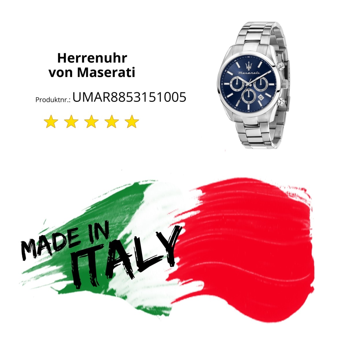 Maserati Herrenuhr Attrazione Multi Edelstahl silber UMAR8853151005