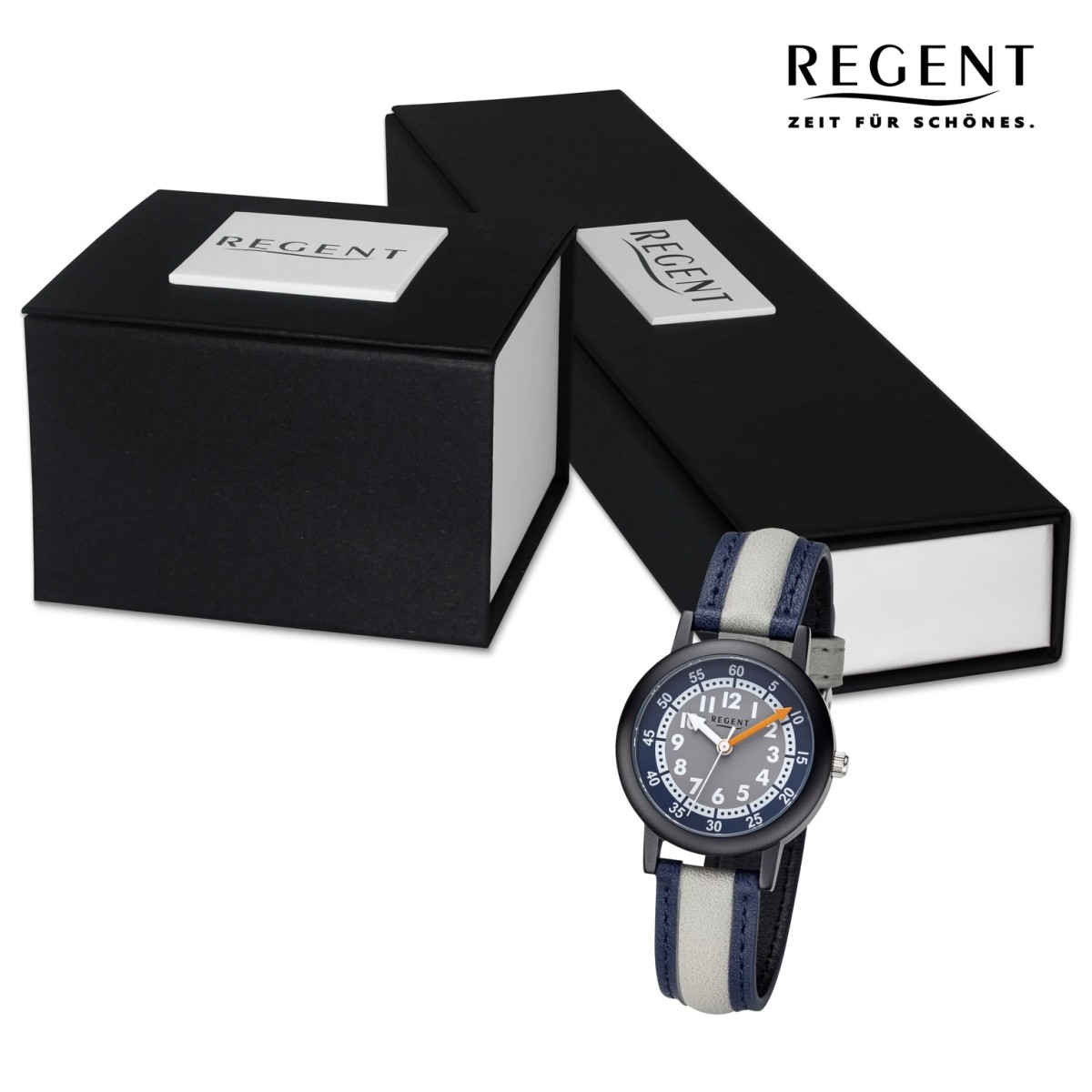 Alle Preise reduziert Regent Kinderuhr Armbanduhr Analog Grau dunkelblau. URF1474 PURarmband