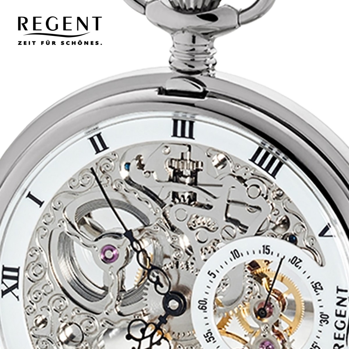 Regent Herren Taschenuhr Analog GM 2210 Mechanisch URGM1611