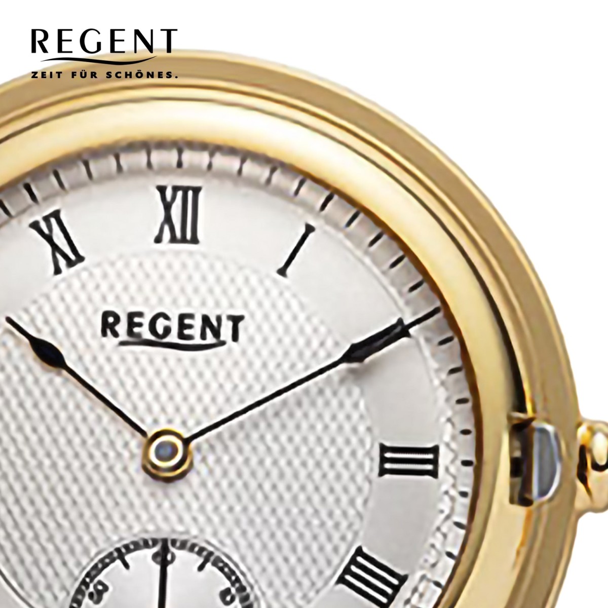 Regent Herren Taschenuhr Analog Gehäuse gold URP773