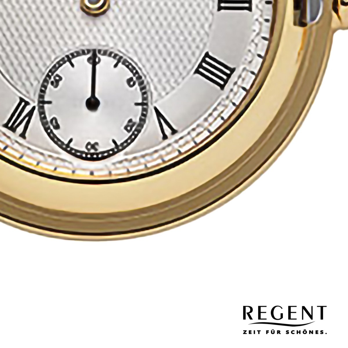 Regent Herren Taschenuhr Analog Gehäuse gold URP773