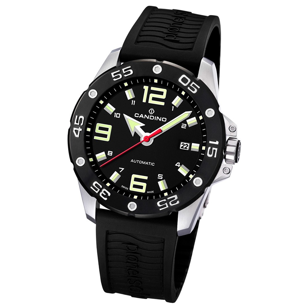 Candino Herren-Armbanduhr Planetsolar analog Automatik PU UC4453/2