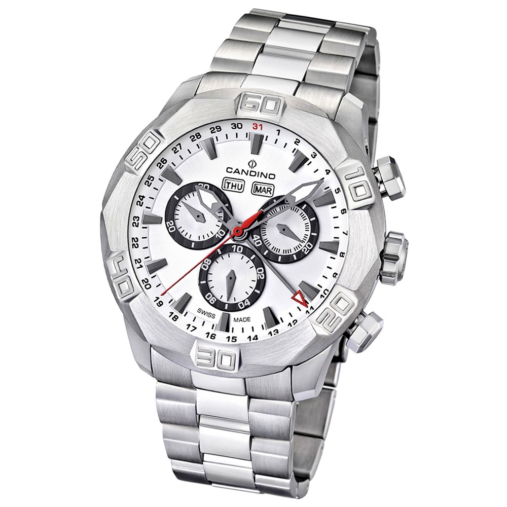 Candino Herren-Armbanduhr Performance Chronograph Quarz Edelstahl 316 L UC4477/1