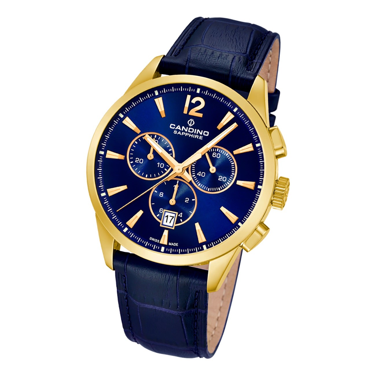 Candino Herrenuhr Sport C4518/F Armbanduhr Edelstahl blau UC4518/F