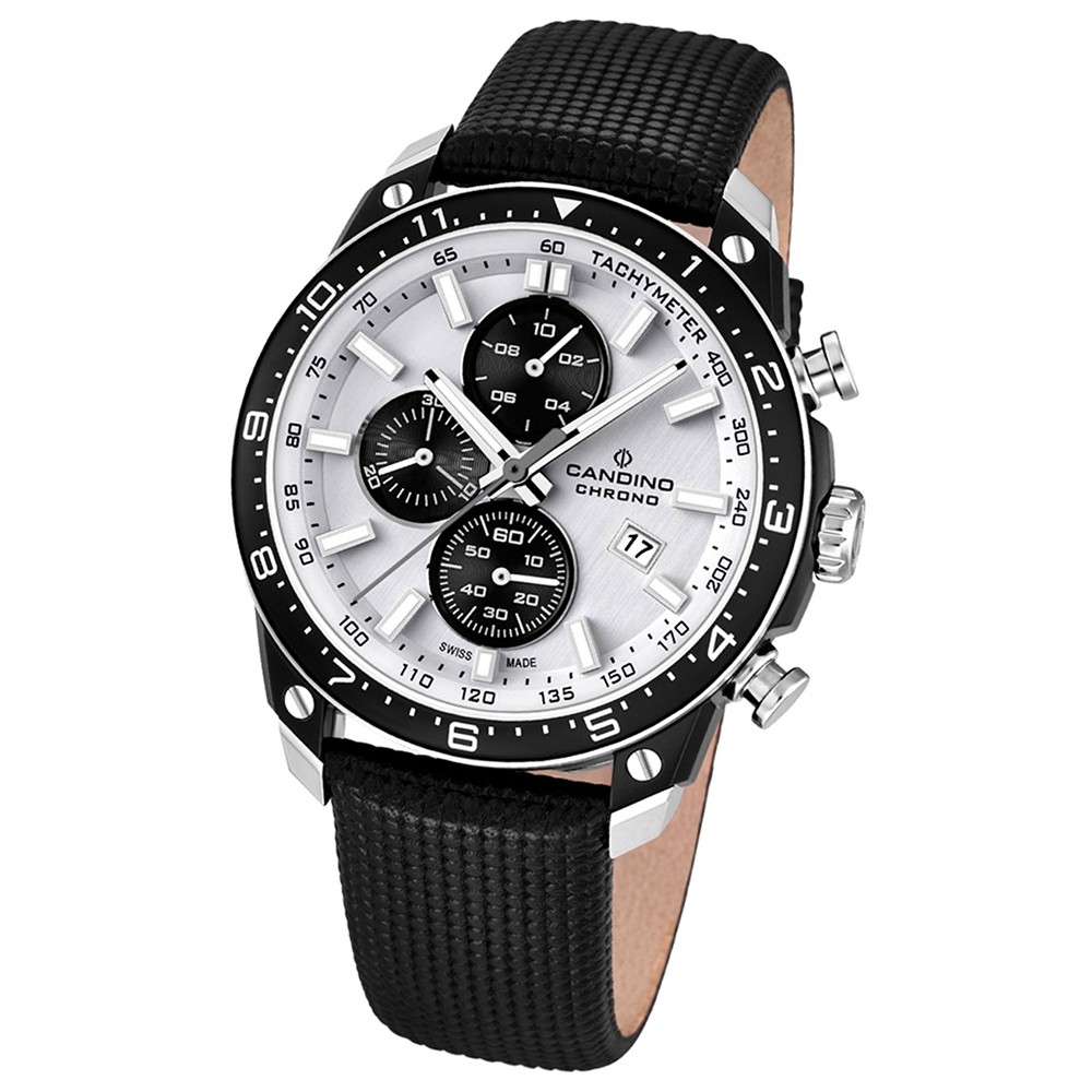 Candino Herren-Armbanduhr Athletic Chic Chronograph Quarz Leder UC4520/1