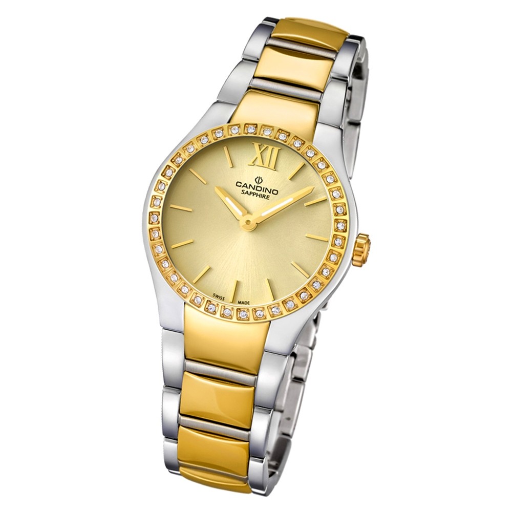 Candino Damen-Armbanduhr Timeless analog Quarz Edelstahl Gelbgold PVD UC4538/2