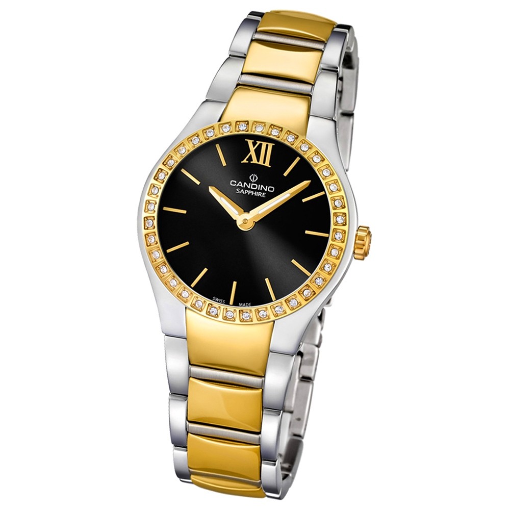 Candino Damen-Armbanduhr Timeless analog Quarz Edelstahl Gelbgold PVD UC4538/3