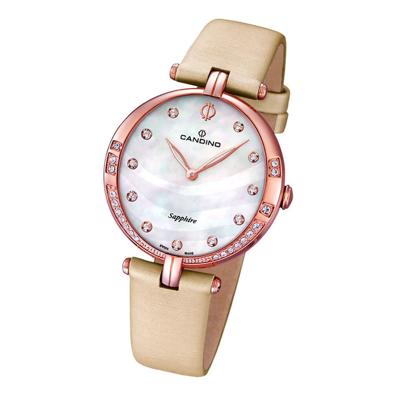 Candino Damenuhr Elegance C4602/1 Armbanduhr Edelstahl creme UC4602/1