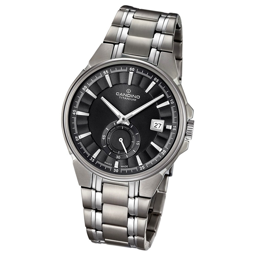 Candino Herren-Armbanduhr Titan silbergrau C4604/4 Quarzuhr Titanium UC4604/4