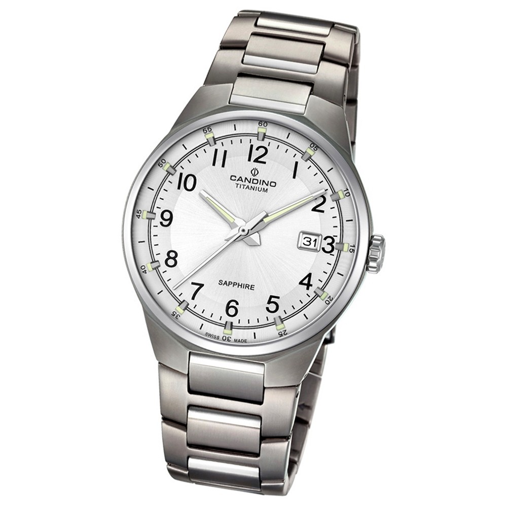 Candino Herren-Armbanduhr Titan silbergrau C4605/1 Quarzuhr Titanium UC4605/1
