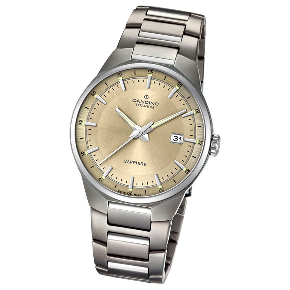 Candino Herren-Armbanduhr Titan silbergrau C4605/2 Quarzuhr Titanium UC4605/2