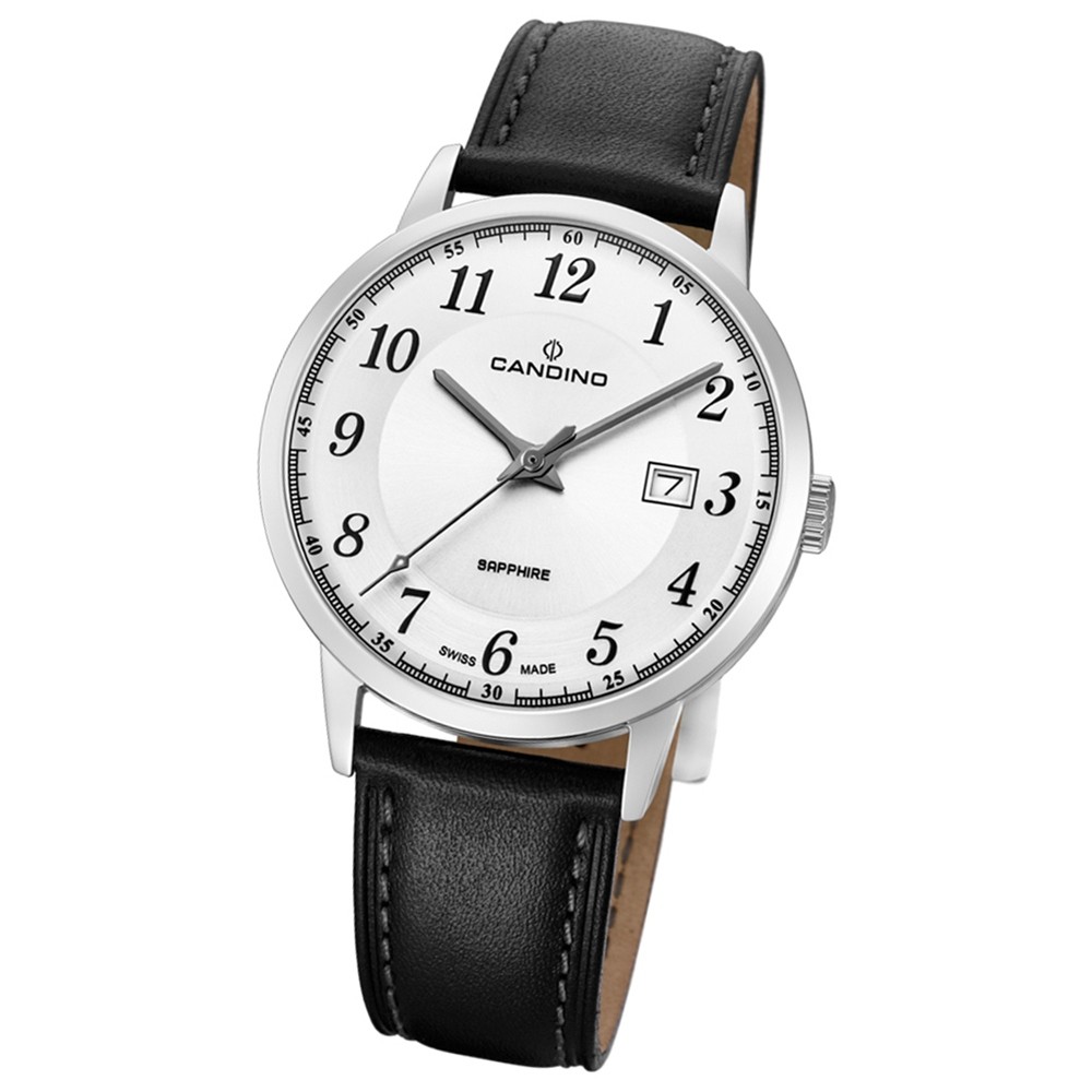 Candino Herren-Armbanduhr Leder schwarz C4618/1 Quarz Classic Timeless UC4618/1