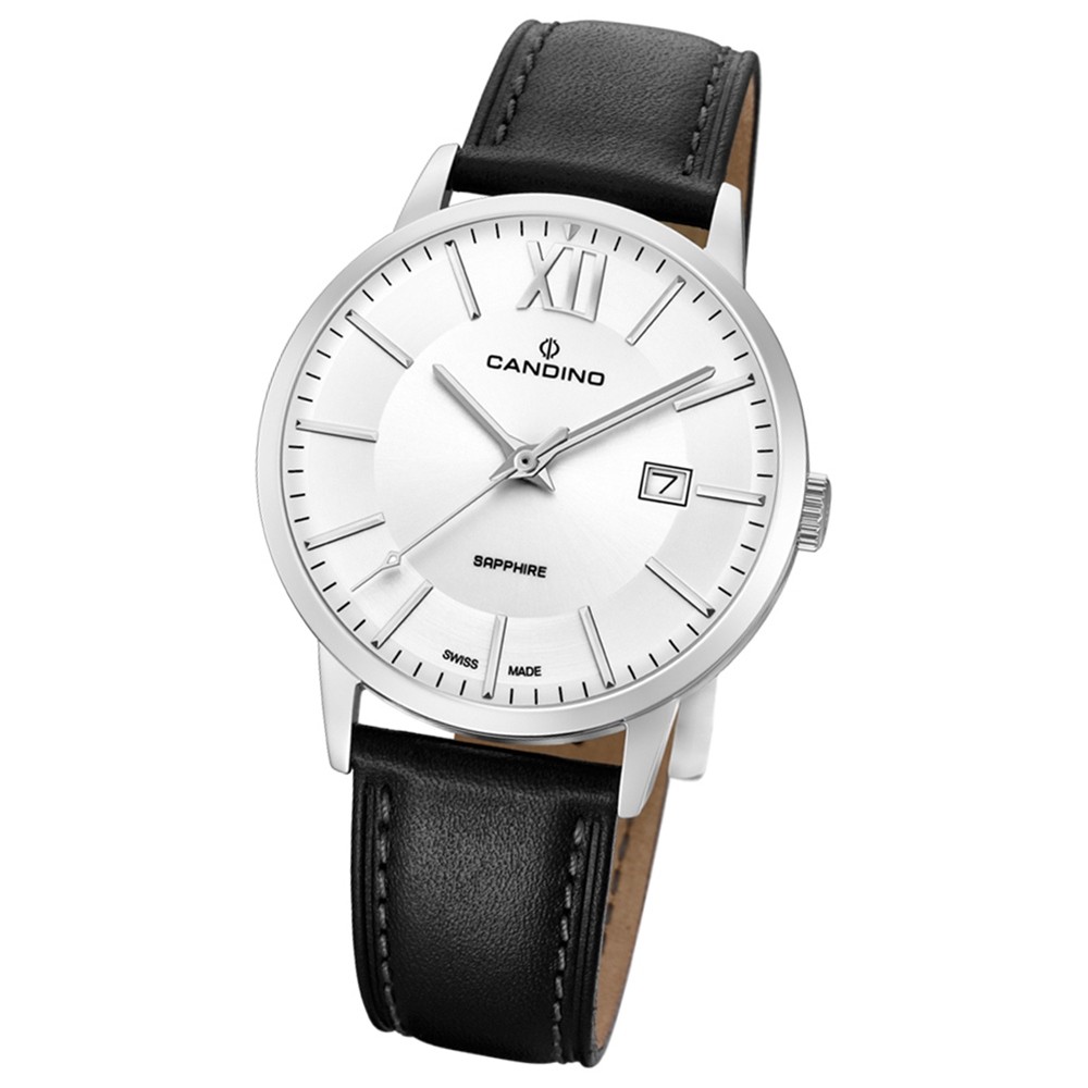 Candino Herren-Armbanduhr Leder schwarz C4618/3 Quarz Classic Timeless UC4618/3