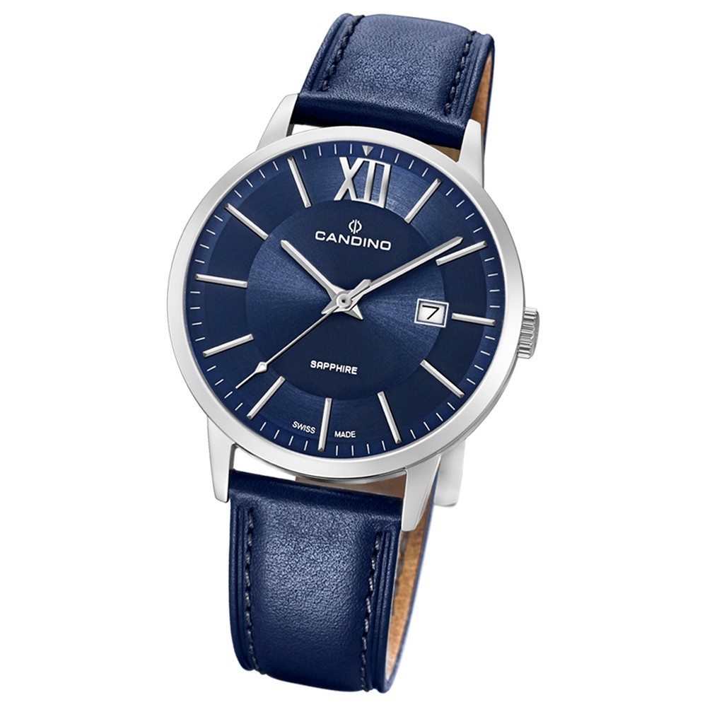 Candino Herren-Armbanduhr Leder blau C4618/4 Quarz Classic Timeless UC4618/4