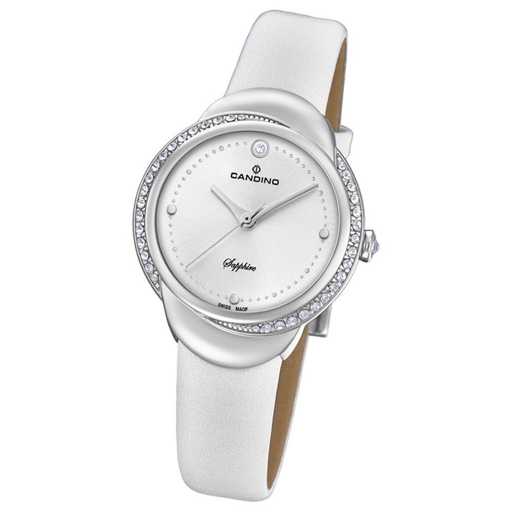 Candino Damen-Armbanduhr Leder weiß C4623/1 Quarz Elegance Delight UC4623/1