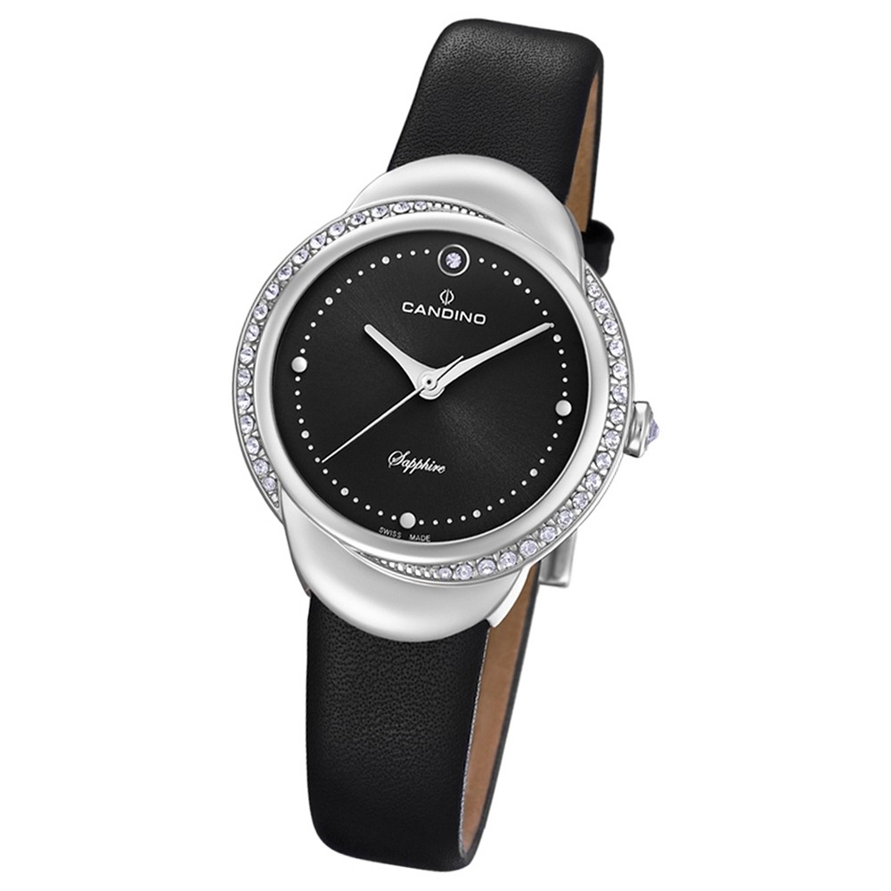 Candino Damen-Armbanduhr Leder schwarz C4623/2 Quarz Elegance Delight UC4623/2