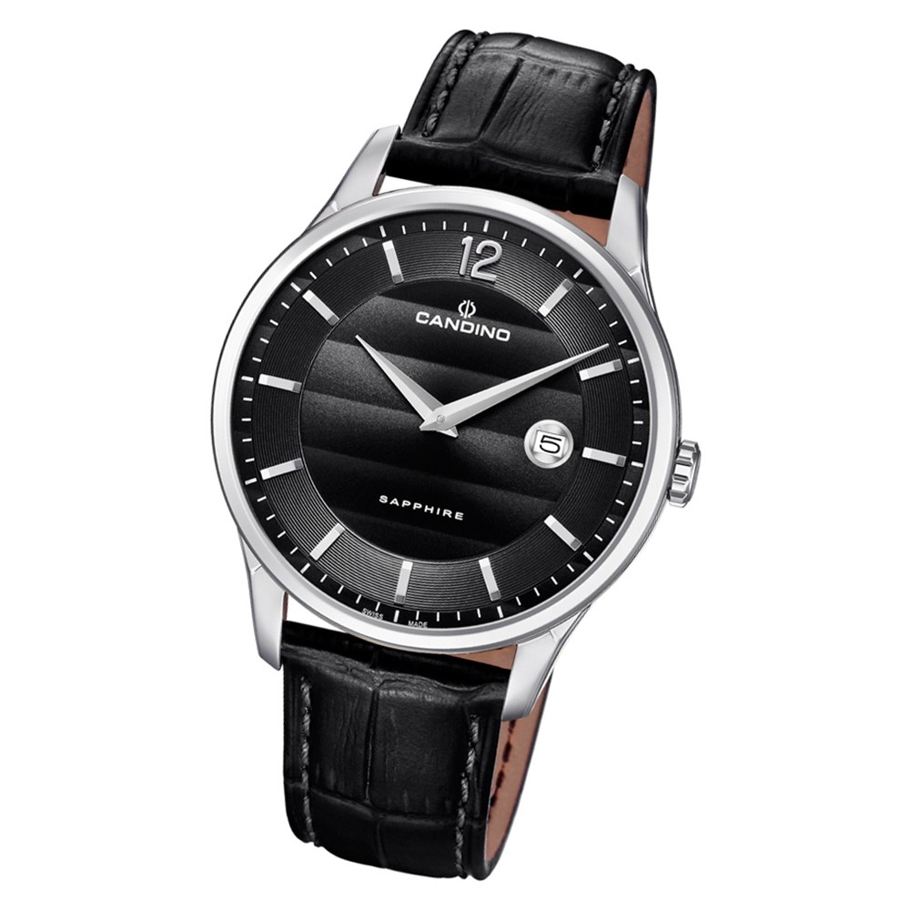 Candino Herren Armbanduhr Classic Timeless C4638/4 Quarz Leder schwarz UC4638/4