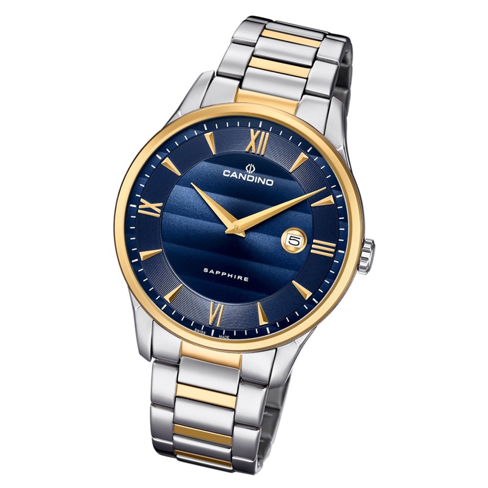 Candino Herren Armbanduhr Classic C4639/3 Edelstahl Quarz silber gold UC4639/3
