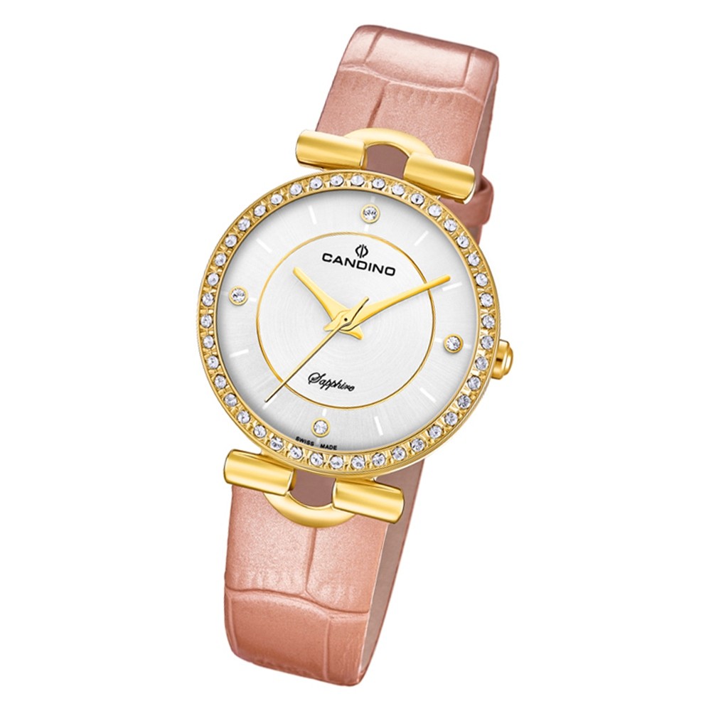 Candino Damen Armband-Uhr Lady Elegance C4673/1 Quarzuhr Leder rosa UC4673/1