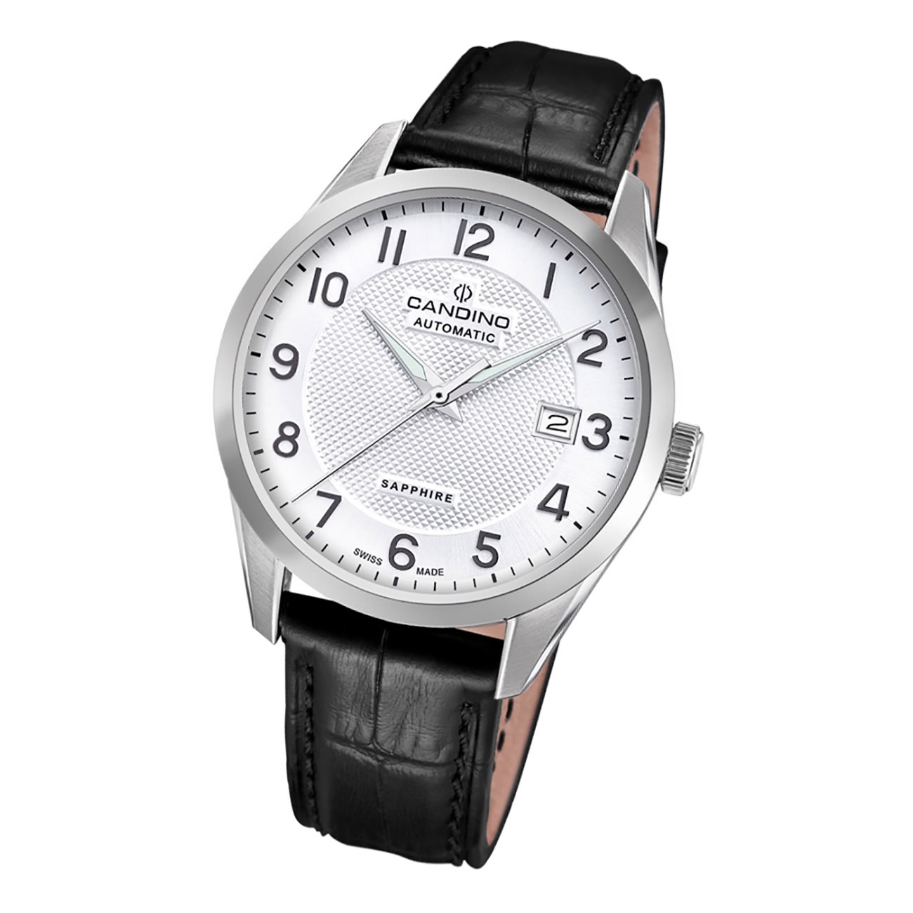 Candino Herren Armbanduhr Automatik C4710/1 Analog Leder schwarz UC4710/1