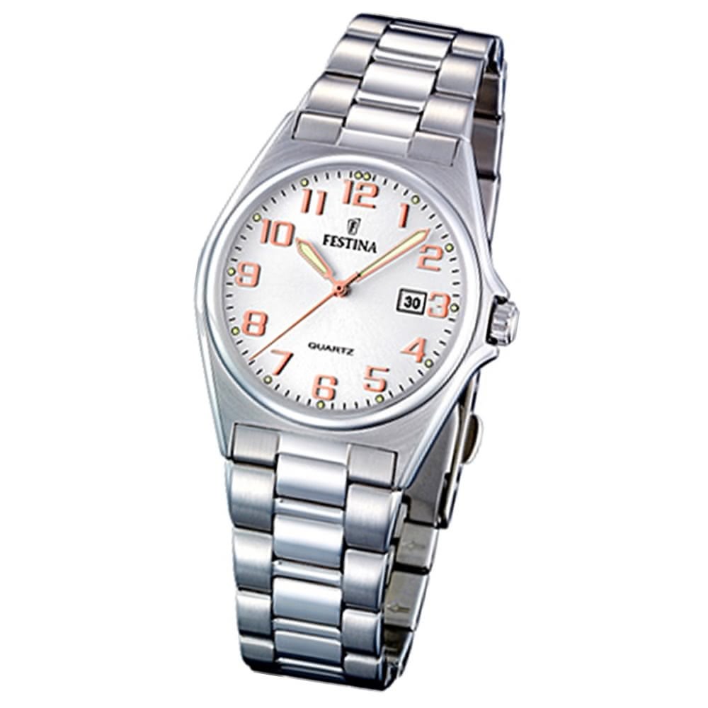 FESTINA Damen-Armbanduhr analog Quarz Edelstahl Klassik Uhr UF16375/7