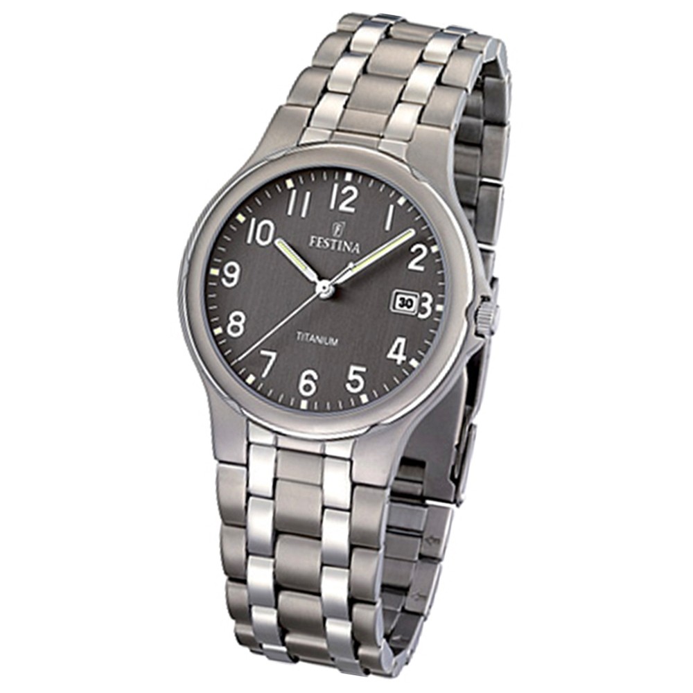 FESTINA Herren-Armbanduhr analog Quarz Titan Klassik Uhr UF16460/2