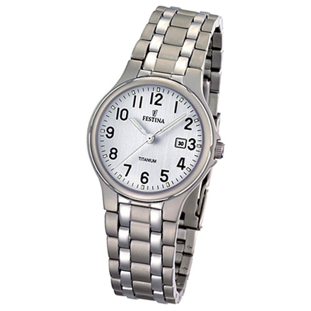 FESTINA Damen-Armbanduhr analog Quarz Titan Klassik Uhr UF16461/1
