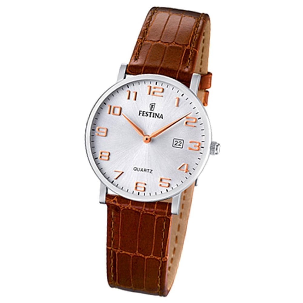 FESTINA Damen-Armbanduhr analog Quarz Leder Klassik Uhr UF16477/2