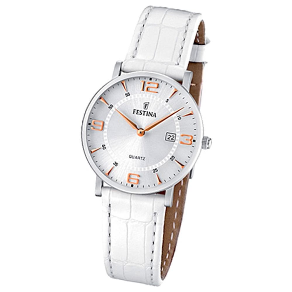 FESTINA Damen-Armbanduhr analog Quarz Leder Klassik Uhr UF16477/4