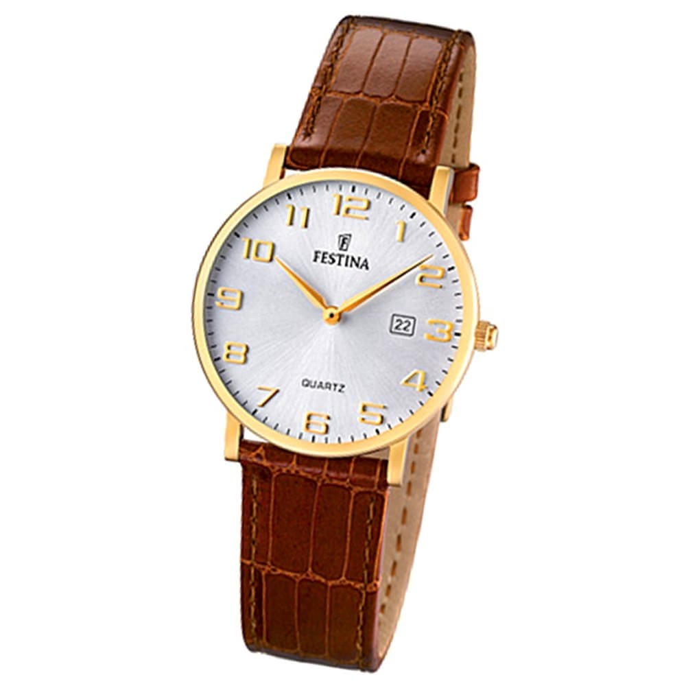 FESTINA Damen-Armbanduhr analog Quarz Leder Klassik Uhr UF16479/2