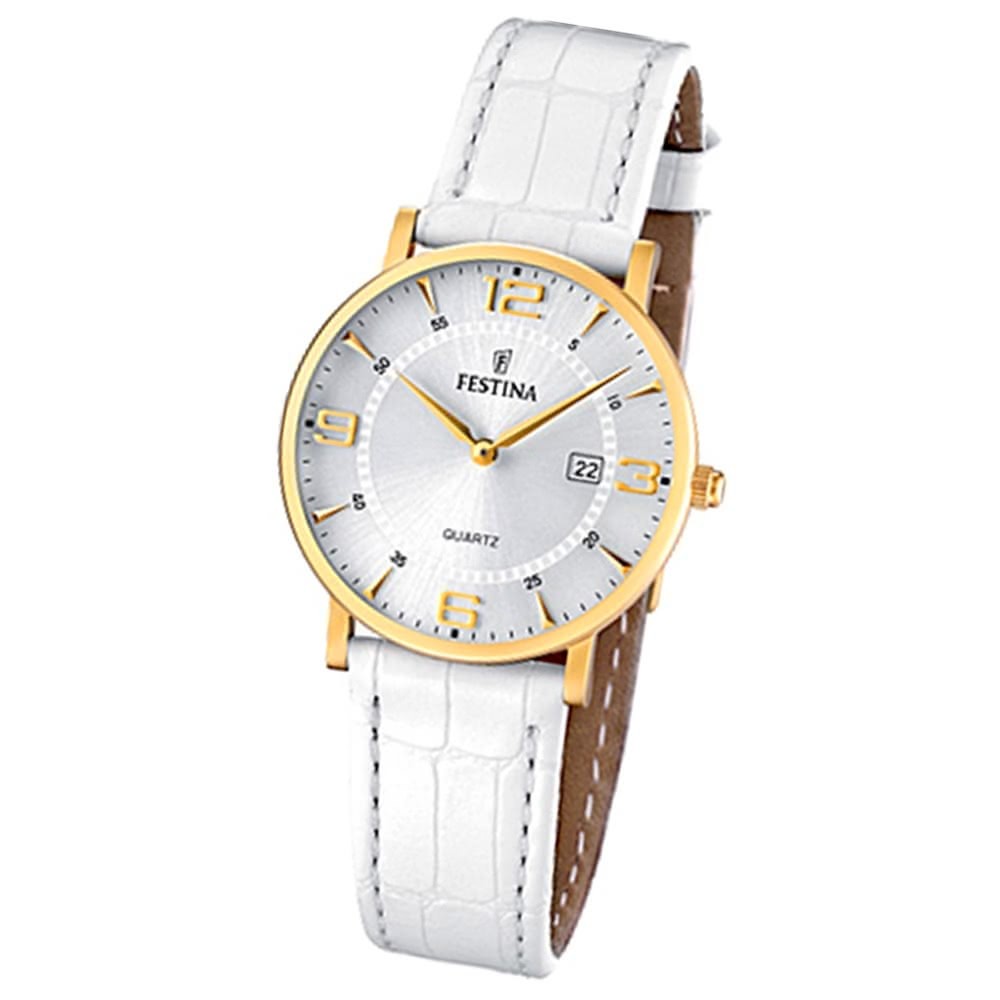 FESTINA Damen-Armbanduhr analog Quarz Leder Klassik Uhr UF16479/3