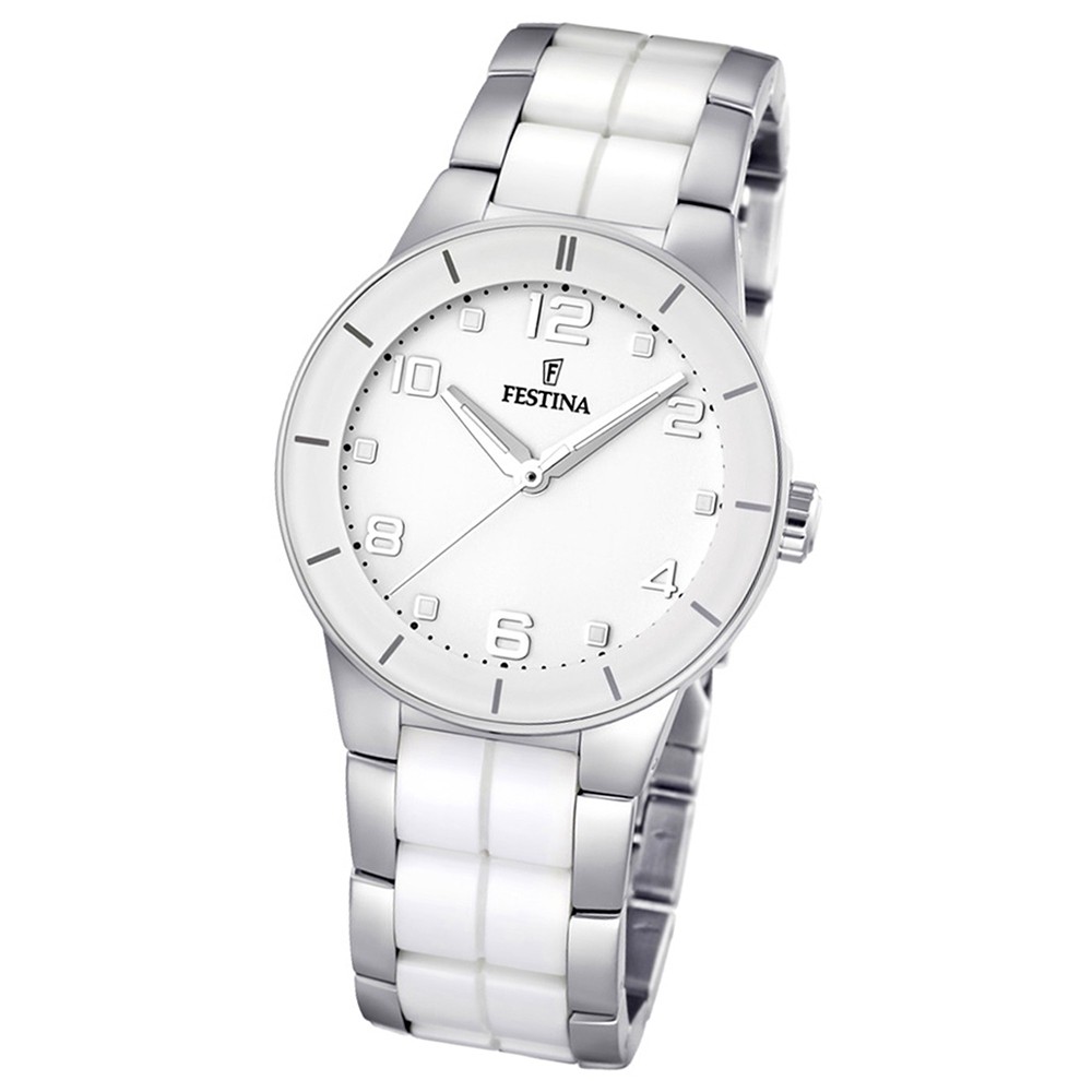FESTINA Damenuhr weiß Ceramic Uhren Trend Kollektion UF16531/1