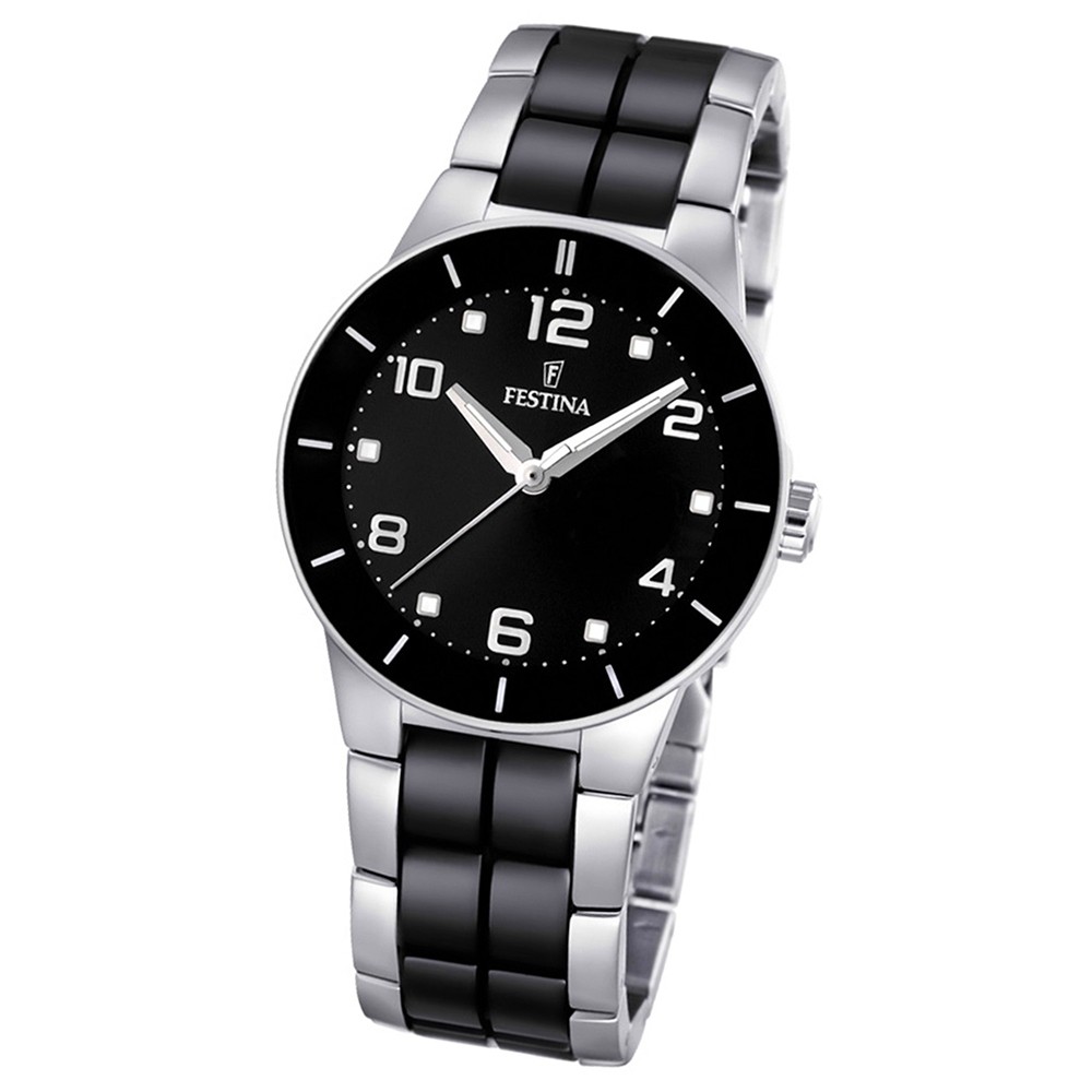 FESTINA Damen-Armbanduhr analog Quarz Edelstahl/Keramik Trend Uhr UF16531/2