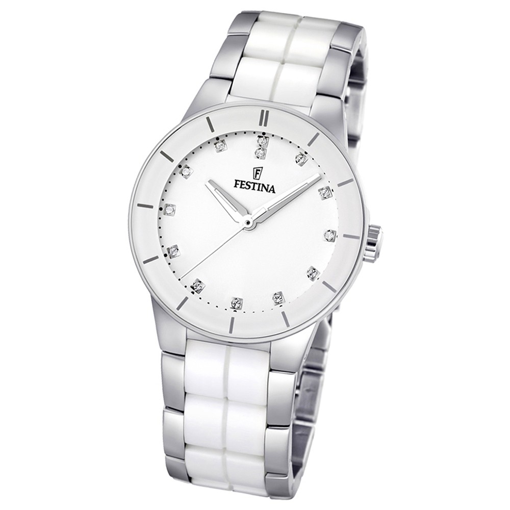 FESTINA Damenuhr weiß Ceramic Uhren Kollektion Trend Uhr UF16531/3