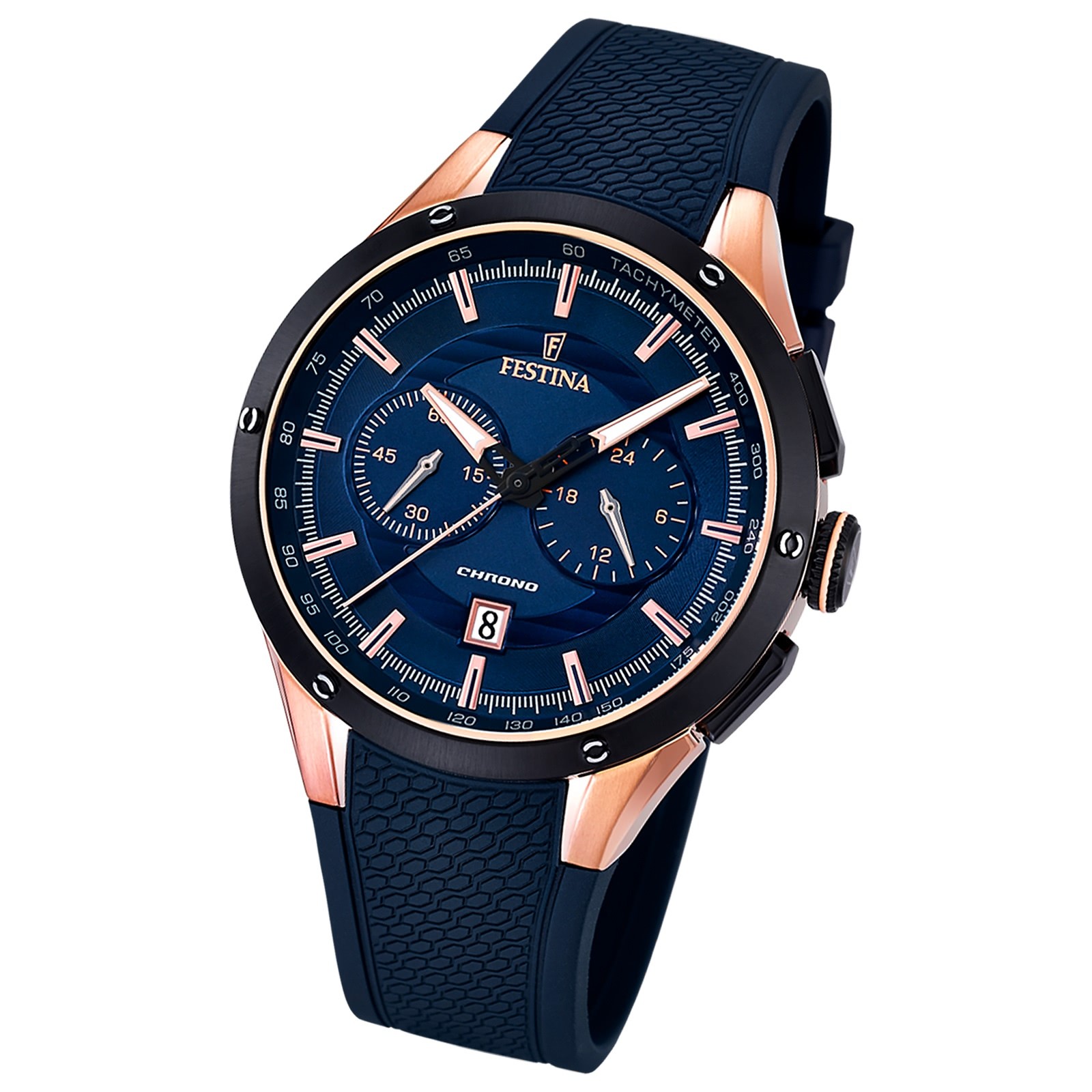 FESTINA Herren-Armbanduhr Chronograph Sport Analog Quarz PU blau UF16831/1