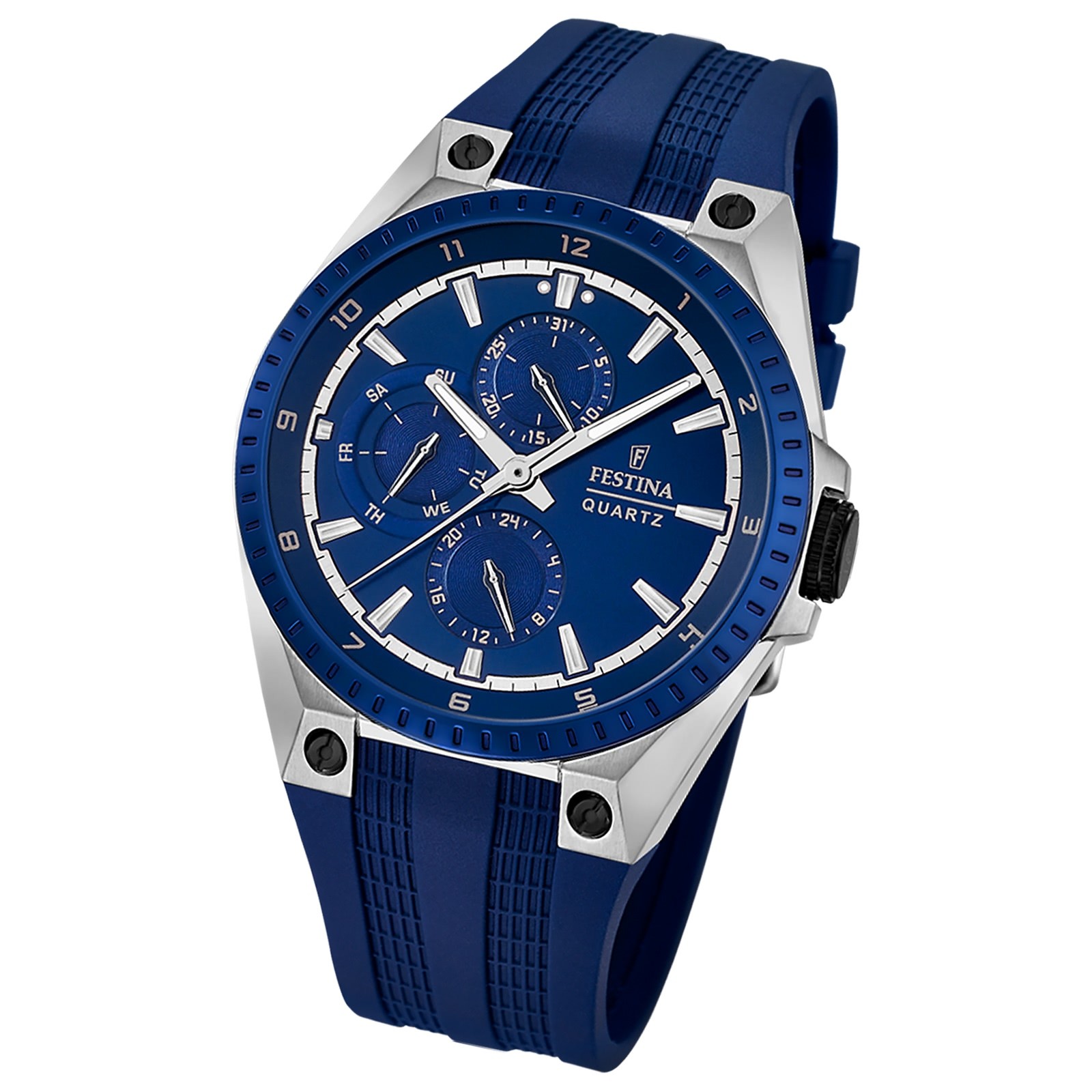 FESTINA Herren-Armbanduhr Sport Multifunktion Analog Quarz PU blau UF16834/2