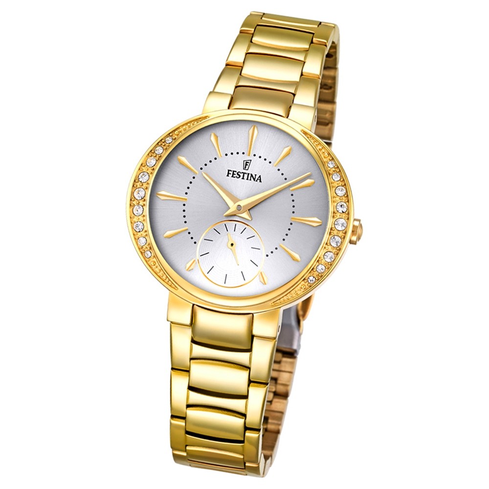 Festina Damen-Armbanduhr Mademoiselle analog Quarz Edelstahl gold UF16910/1