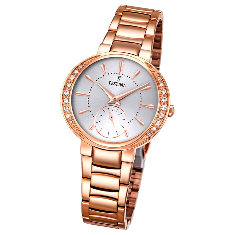 Festina Damen-Armbanduhr Mademoiselle analog Quarz Edelstahl rosegold UF16911/1