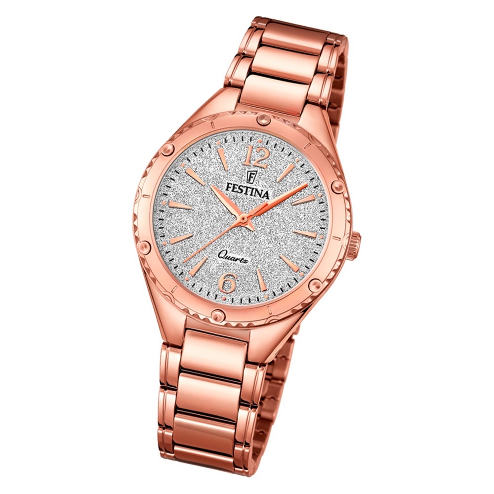 Festina Damen Armbanduhr Ladies Only F16922/3 Edelstahl roségold UF16922/3