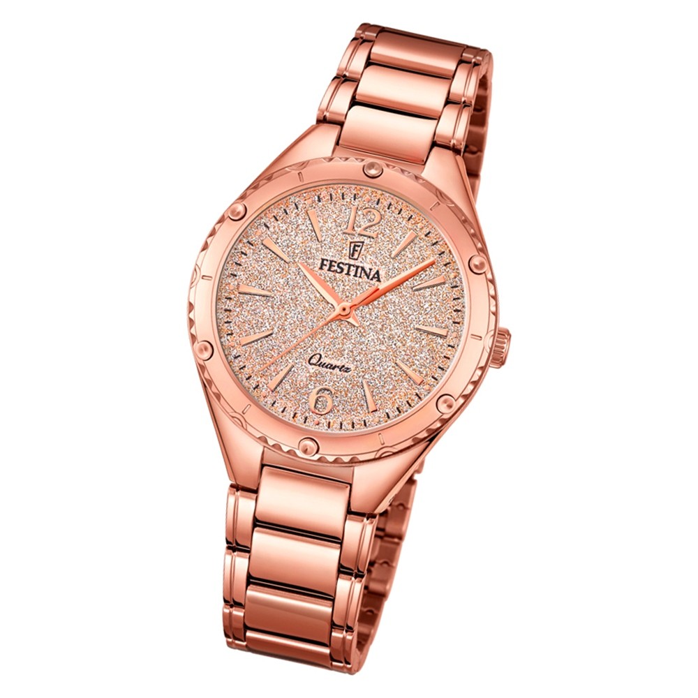 Festina Damen Armbanduhr Ladies Only F16922/4 Edelstahl roségold UF16922/4