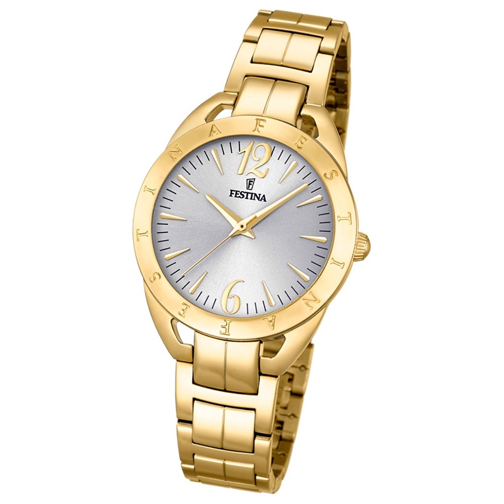 Festina Damen-Armbanduhr Mademoiselle analog Quarz Edelstahl gold UF16934/1