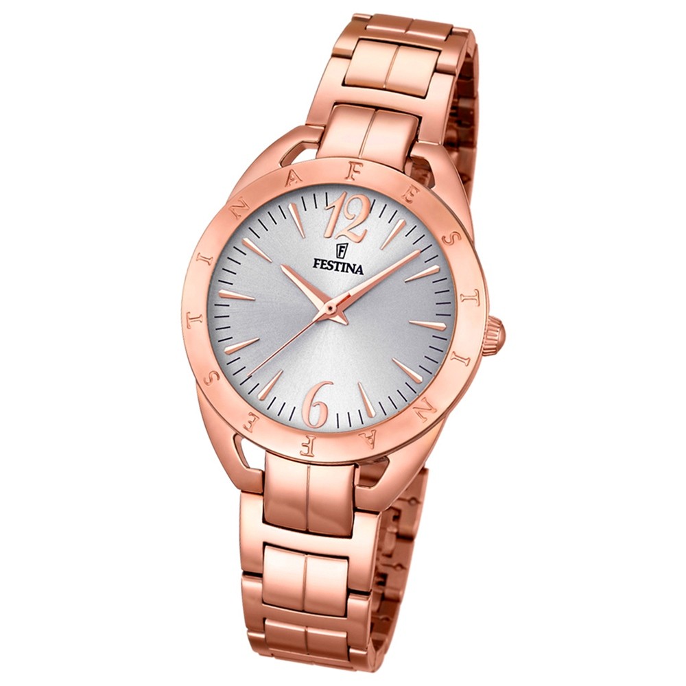 Festina Damen-Armbanduhr Mademoiselle analog Quarz Edelstahl rosegold UF16935/1