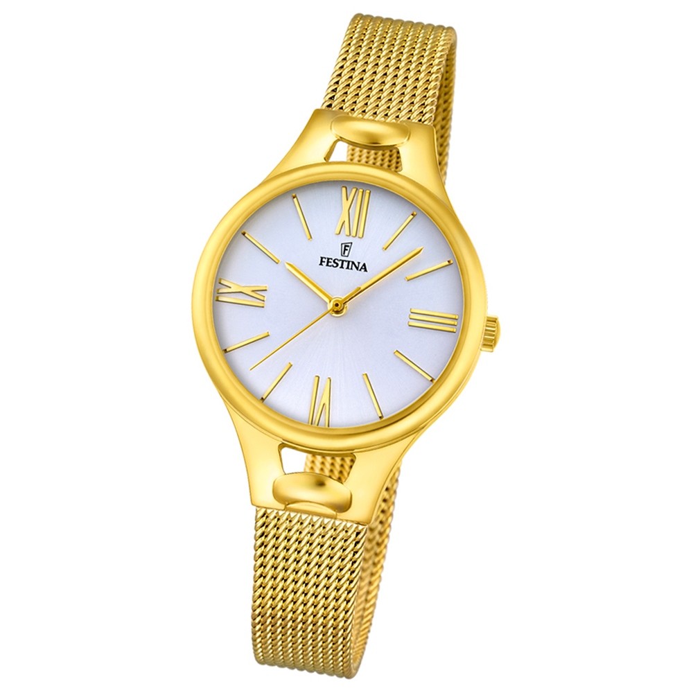 Festina Damen-Armbanduhr Mademoiselle analog Quarz Edelstahl gold UF16951/1
