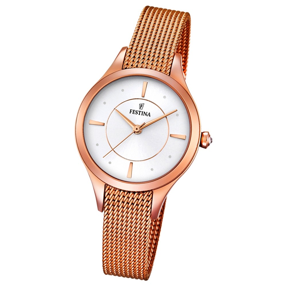 Festina Damen-Armbanduhr Mademoiselle analog Quarz Edelstahl rosegold UF16960/1