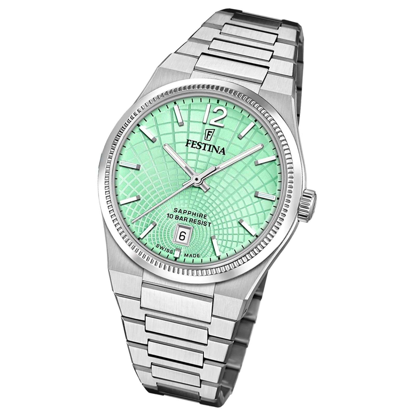 Festina Damenuhr Swiss Made Armbanduhr Edelstahl silber UF20052/4