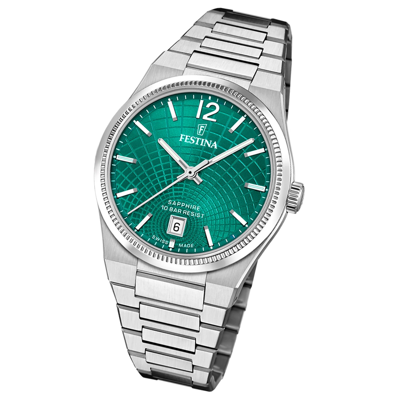 Festina Damenuhr Swiss Made Armbanduhr Edelstahl silber UF20052/6