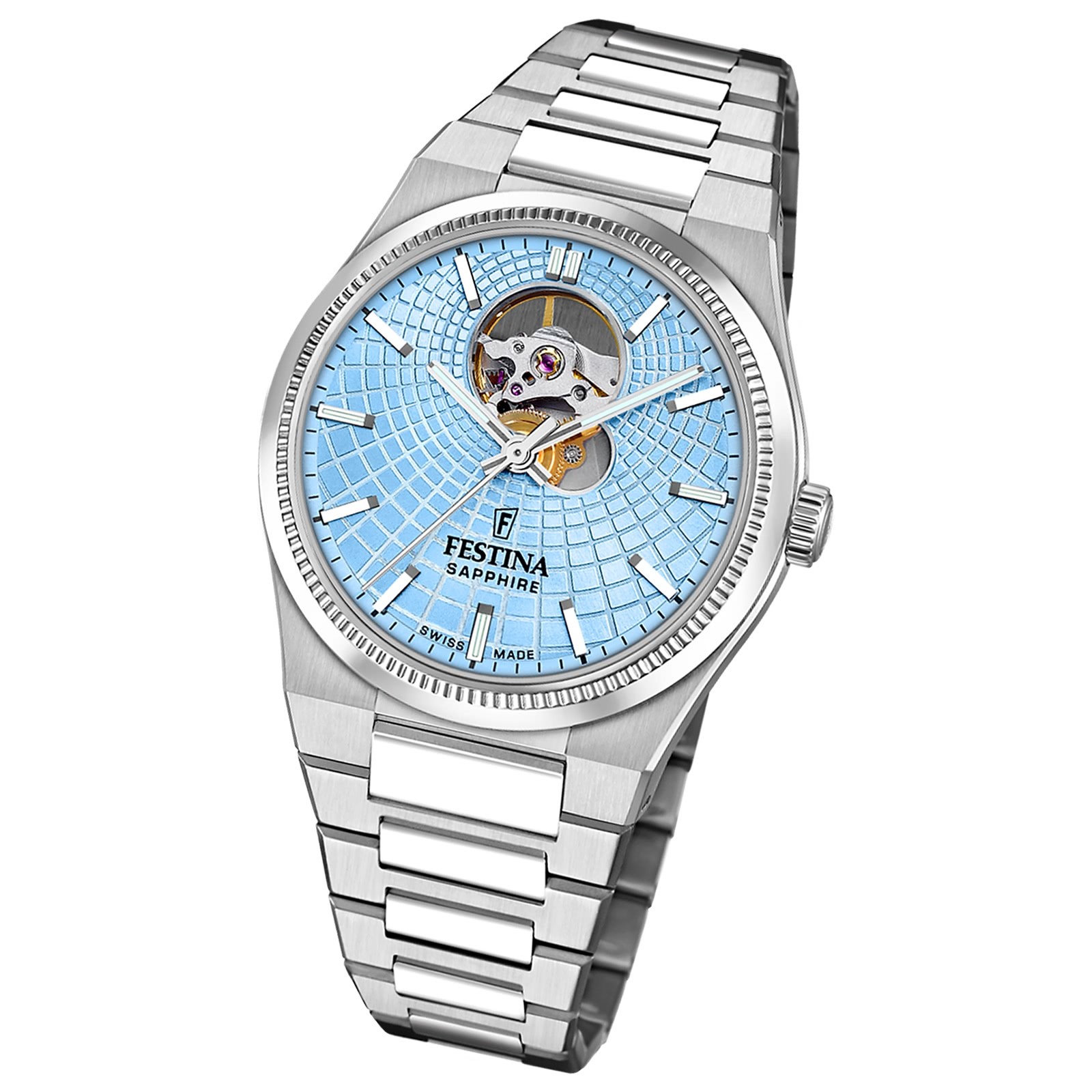 Festina Herrenuhr Swiss Made Armbanduhr Edelstahl silber UF20053/5