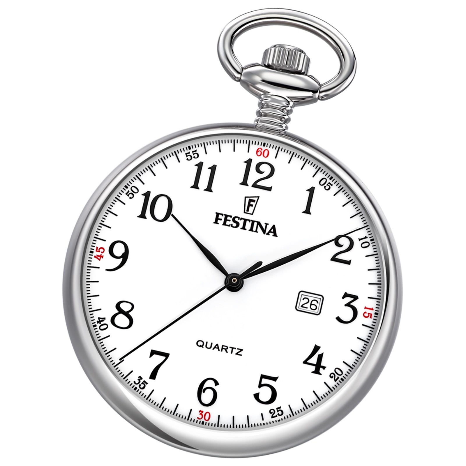 Festina Herren Taschenuhr mit Kette F2019/1 Quarz Analog Edelstahl UF2019/1